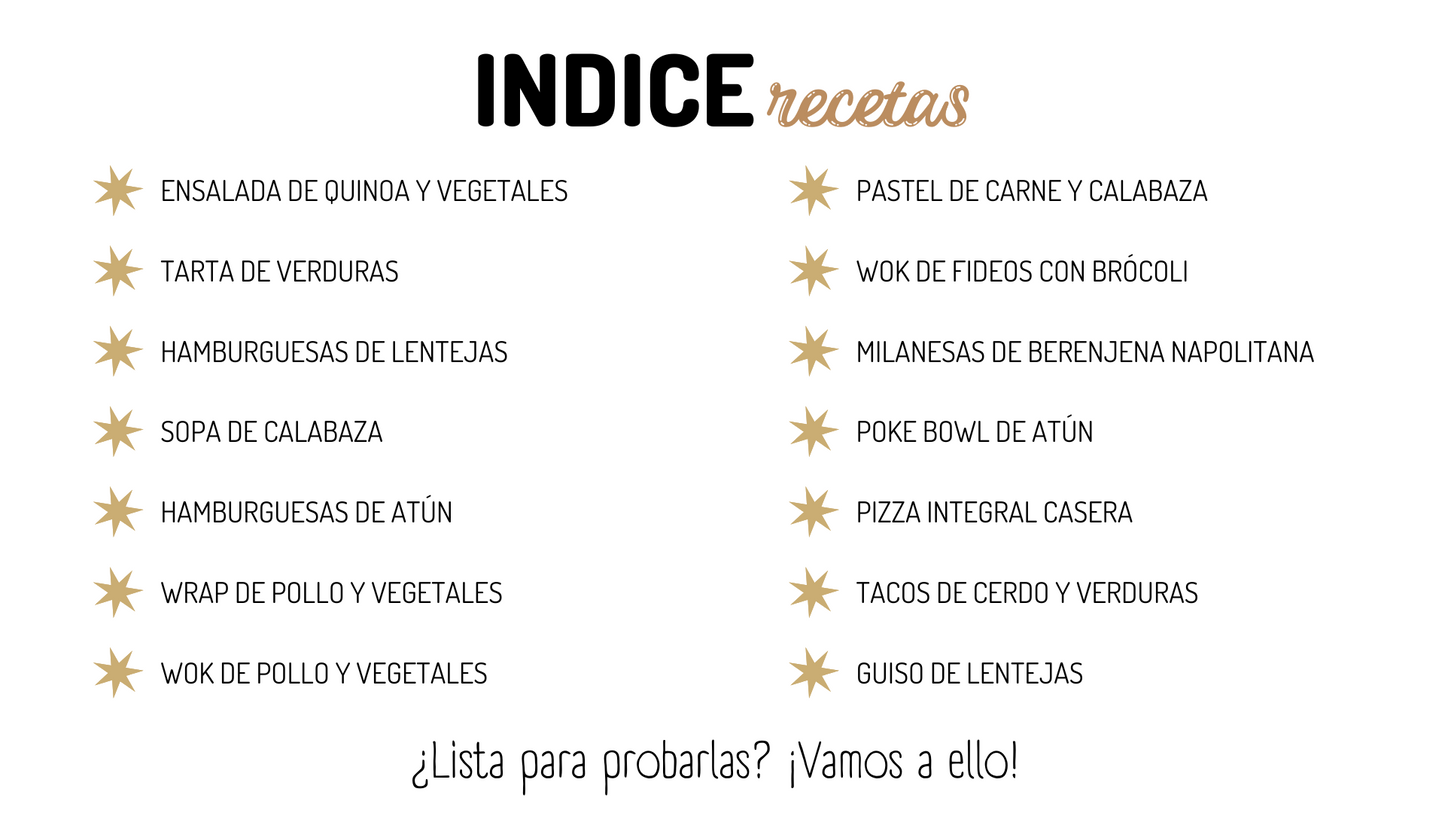 Recetario de Almuerzos y Cenas Saludables – Comé variado, casero y sin complicaciones