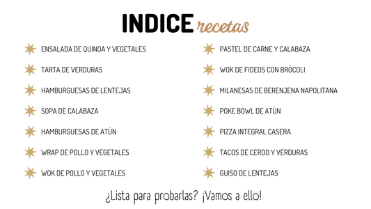 Recetario de Almuerzos y Cenas Saludables – Comé variado, casero y sin complicaciones